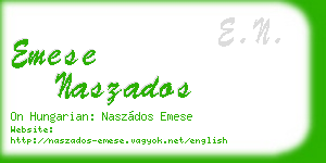 emese naszados business card